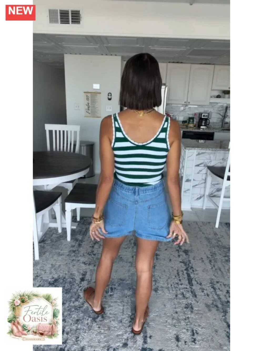 High Waisted Baggy Wide Leg Jean Shorts with Ruffle Pockets, Lightweight
